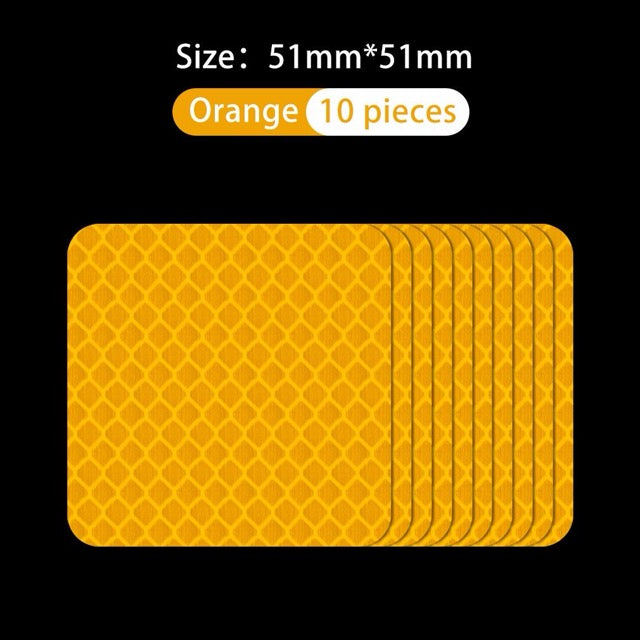 Αυτοκόλλητο ανακλαστικό πορτοκαλί 10τεμ