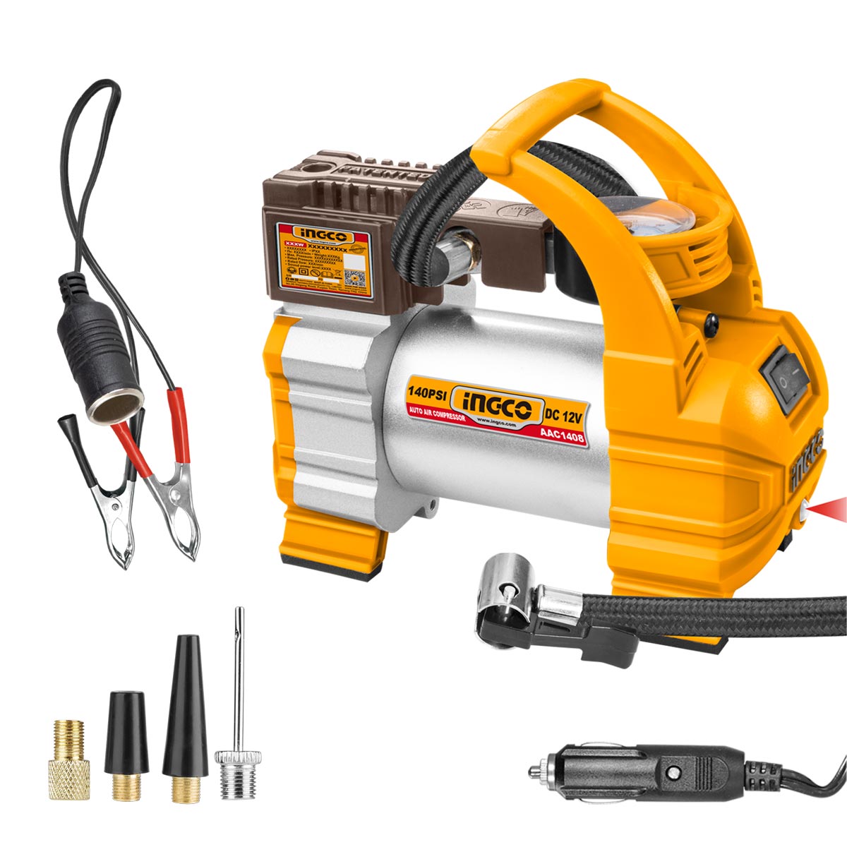 Ingco Αεροσυμπιεστής Αυτοκινήτου 12V 140psi