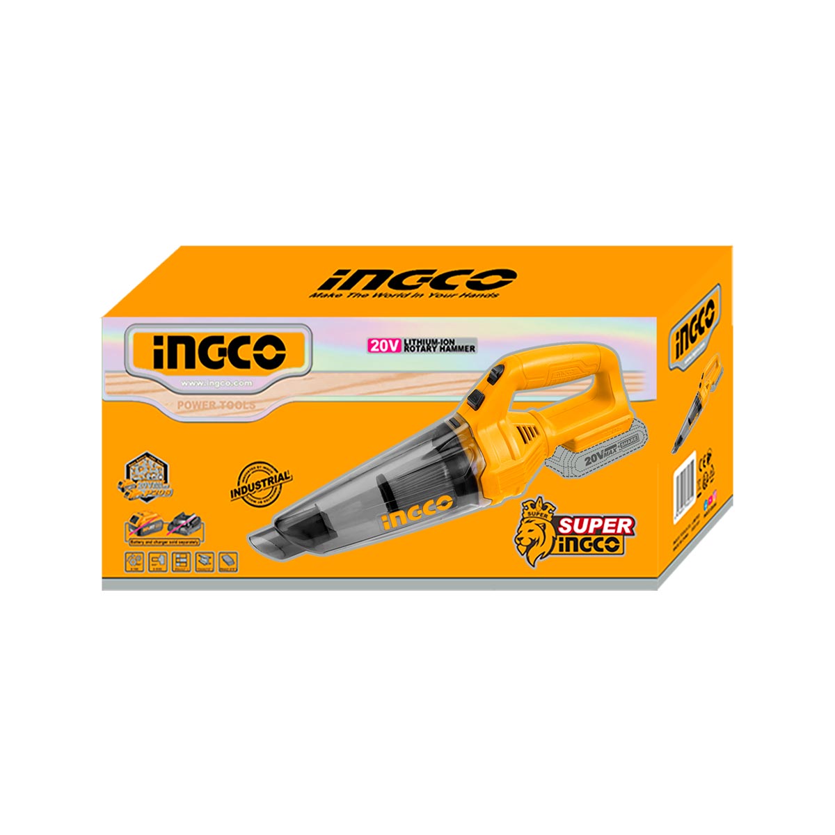 Ingco Σκουπάκι Μπαταρίας 20V Li-Ion 140W