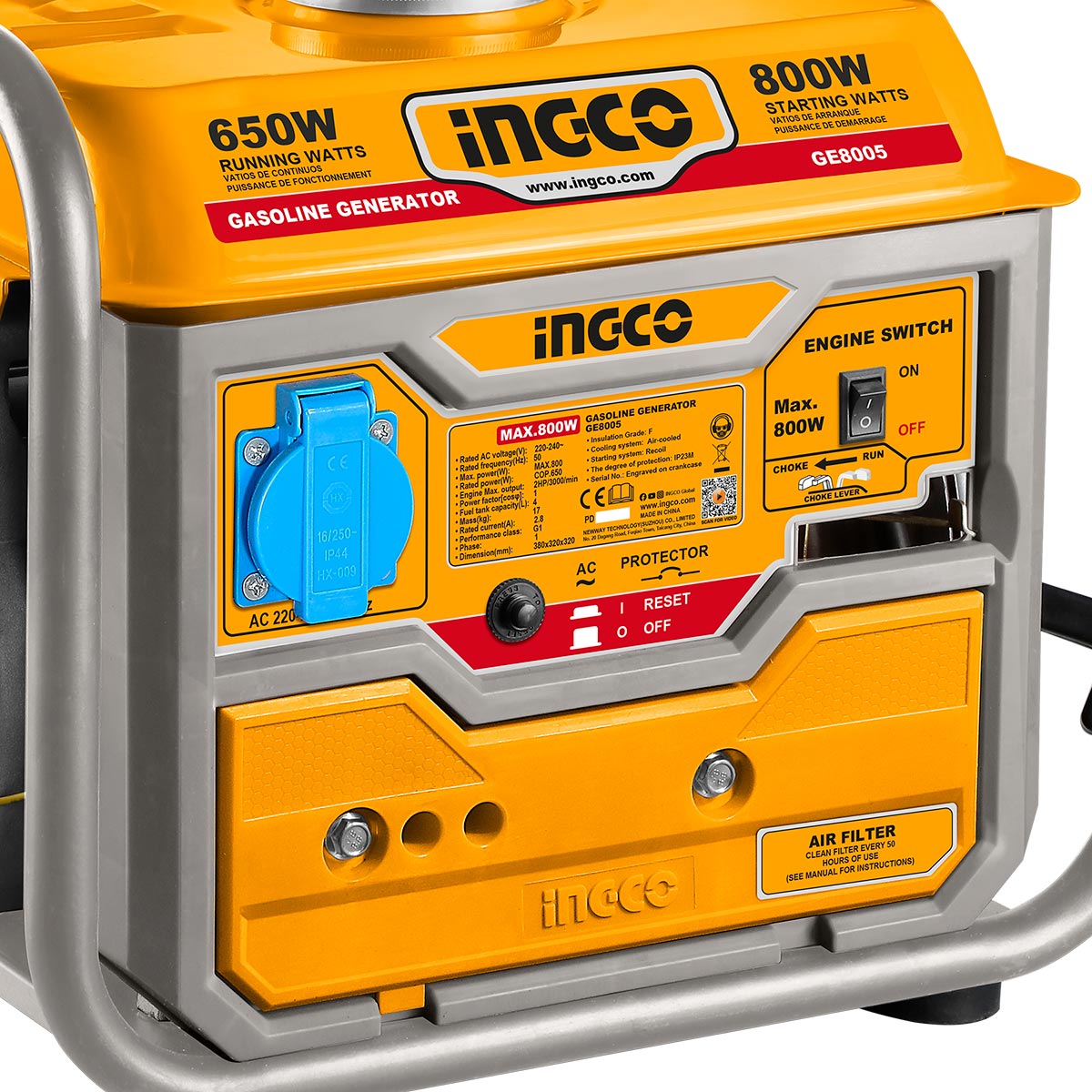 Ingco Γεννήτρια Βενζίνης 0.8kW 1kVA 2HP