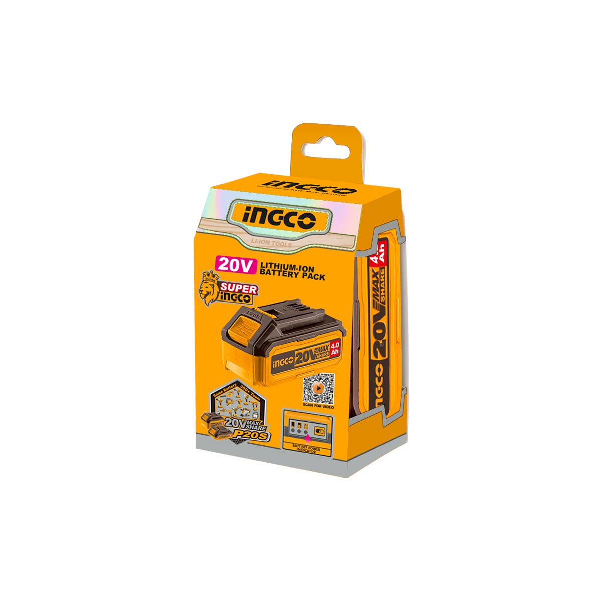 Ingco Μπαταρία 20V 4.0Ah Li-Ion