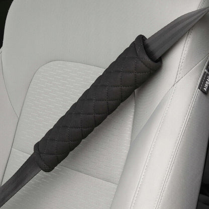 Μαξιλαράκια Ζώνης Ασφαλείας Swiss 26x6.3cm Μαύρα Με Μαύρη Ραφή Ζευγάρι 2 Τεμάχια