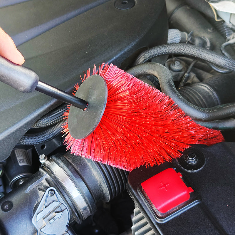 Βούρτσα Καθαρισμού Ζαντών Και Κινητήρα Detailing Pro Feral Μαύρη Κόκκινη 43.5cm 1 Τεμάχιο