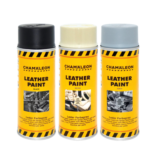 Chamaleon Σπρέι Βαφής για Δέρμα Αυτοκινήτου Μαύρο/Μπεζ/Γκρι  400ml