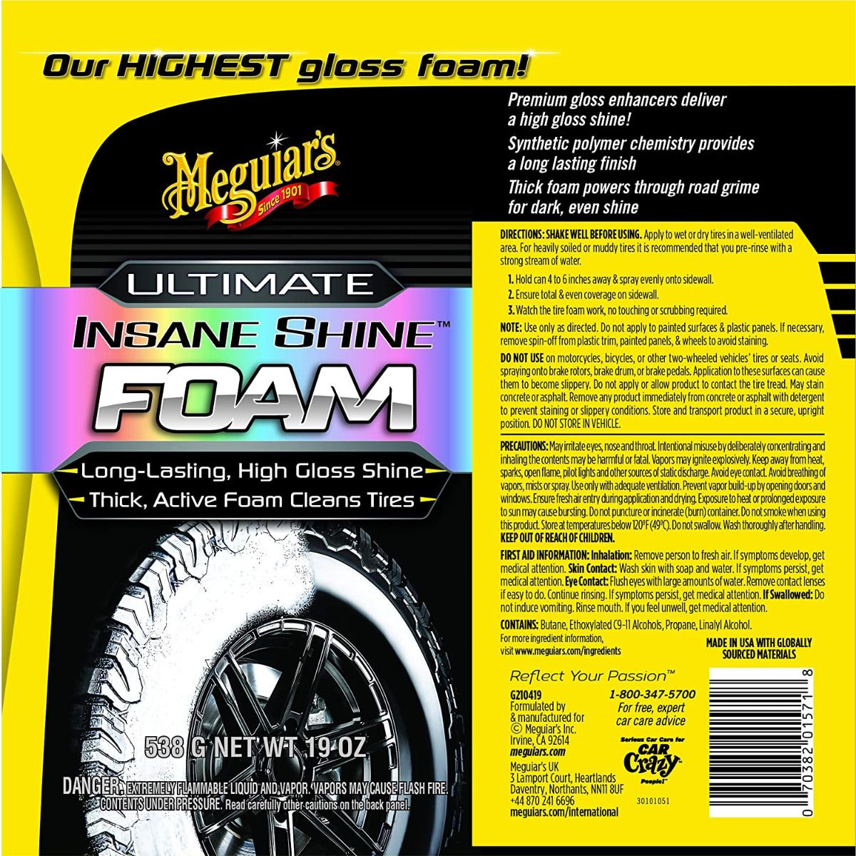 Meguiar's Ultimate Tire Shine Foam