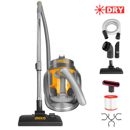 Ingco Ηλεκτρική Σκούπα Στερεών Cyclone Οικιακής 2000W