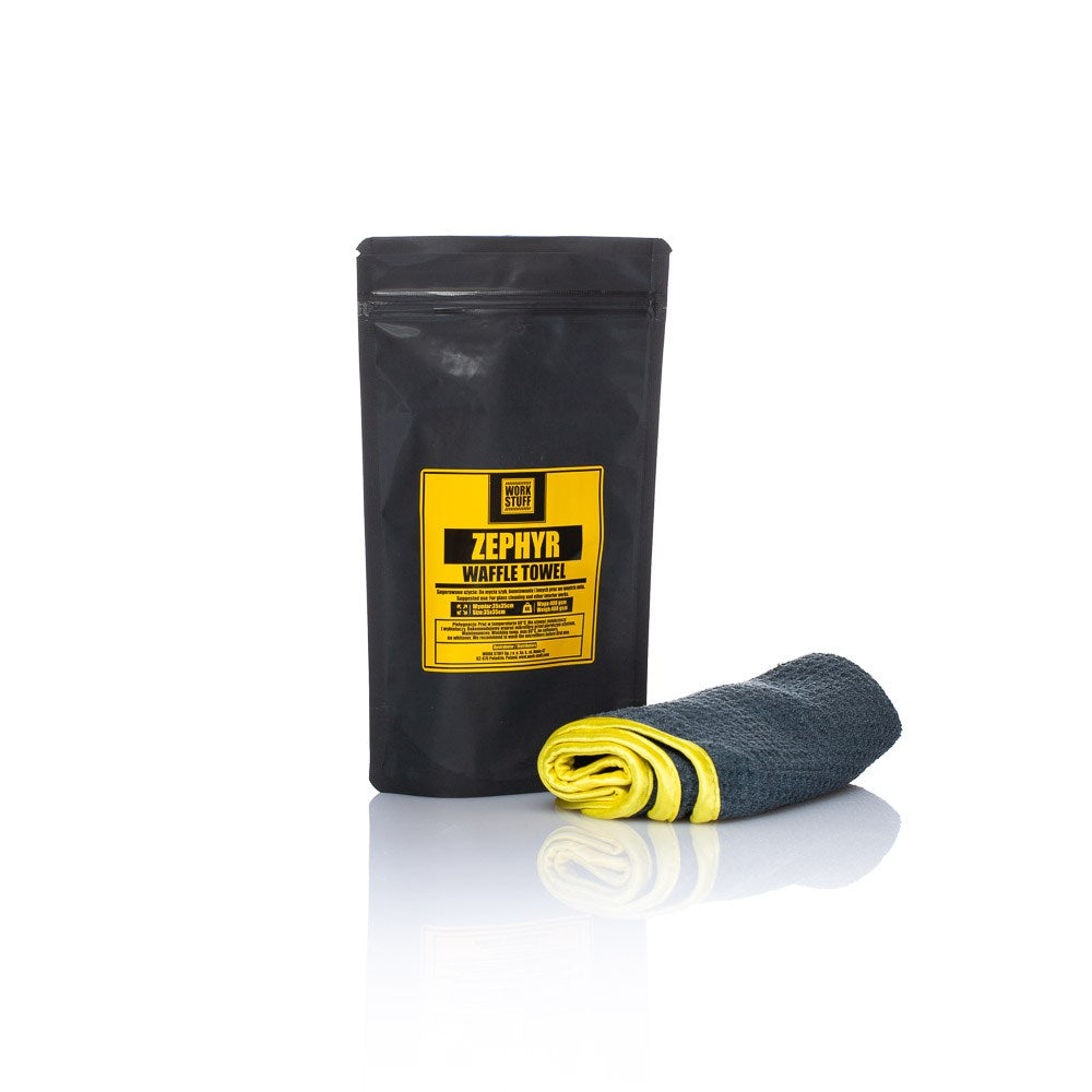 Work Stuff Zephyr Waffle Πανί Μικροϊνών για Τζάμια Αυτοκινήτου 400gsm Μαύρο 35x35cm