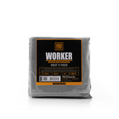 Work Stuff Worker Πανιά Μικροϊνών 320gsm Γκρι-Μωβ-Κίτρινο 40x40cm 5τμχ