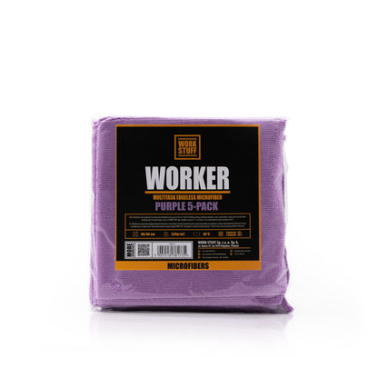 Work Stuff Worker Πανιά Μικροϊνών 320gsm Γκρι-Μωβ-Κίτρινο 40x40cm 5τμχ