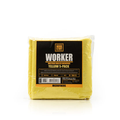 Work Stuff Worker Πανιά Μικροϊνών 320gsm Γκρι-Μωβ-Κίτρινο 40x40cm 5τμχ