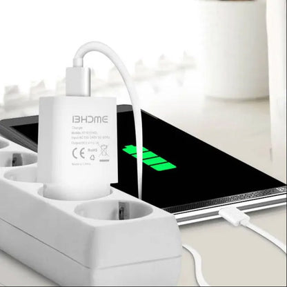 Φορτιστής Αναπτήρα Αυτοκινήτου - Οικίας Για Iphone 0-C1/J1 Λευκός 1 Τεμάχιο