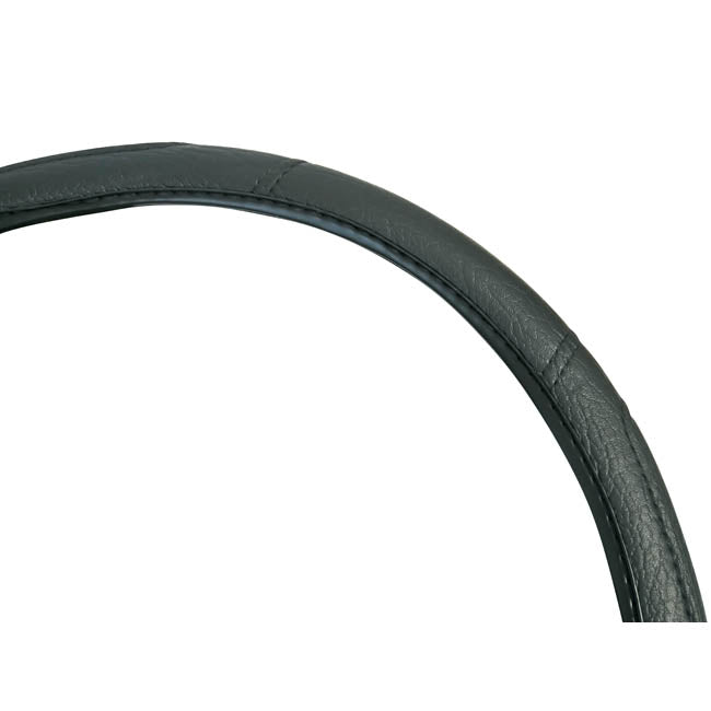 Κάλυμμα Τιμονιού Αυτοκινήτου Δερματίνη Με Γαζιά Μαύρο Large 40cm