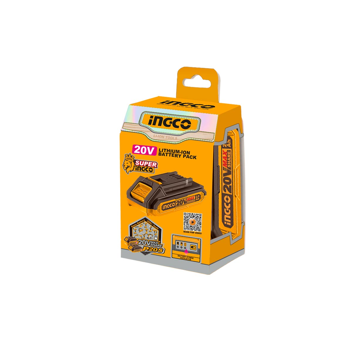 Ingco Μπαταρία 20V 2.0Ah Li-lon