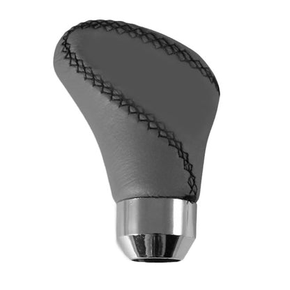 Πόμολο Λεβιέ Ταχυτήτων Οβάλ Γκρι Με Γκρι Ραφές