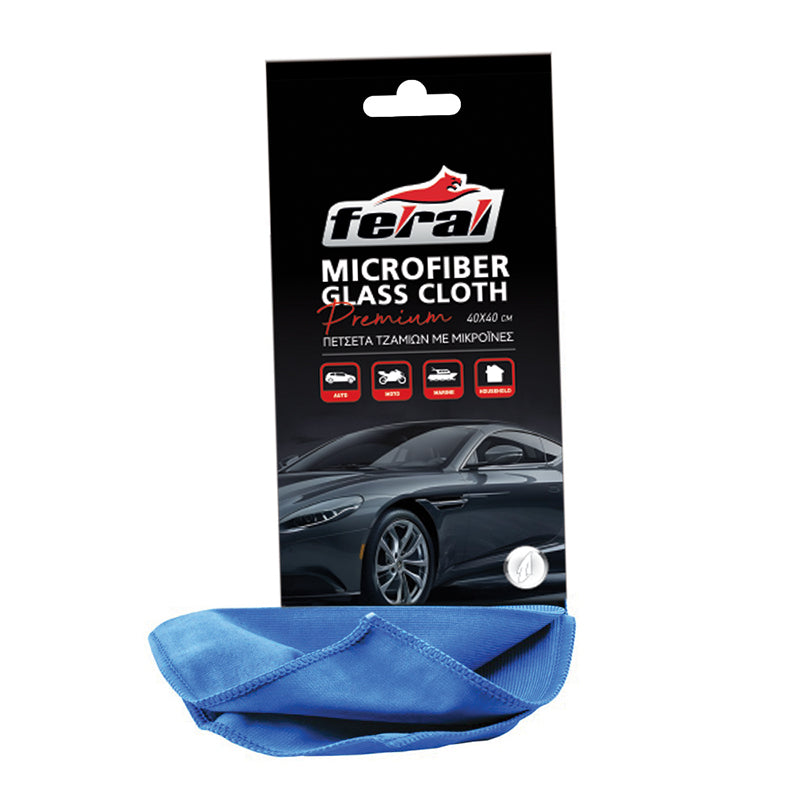 Πετσέτα Microfiber Pro Feral Για Τζάμια 40x40cm 1 Τεμάχιο