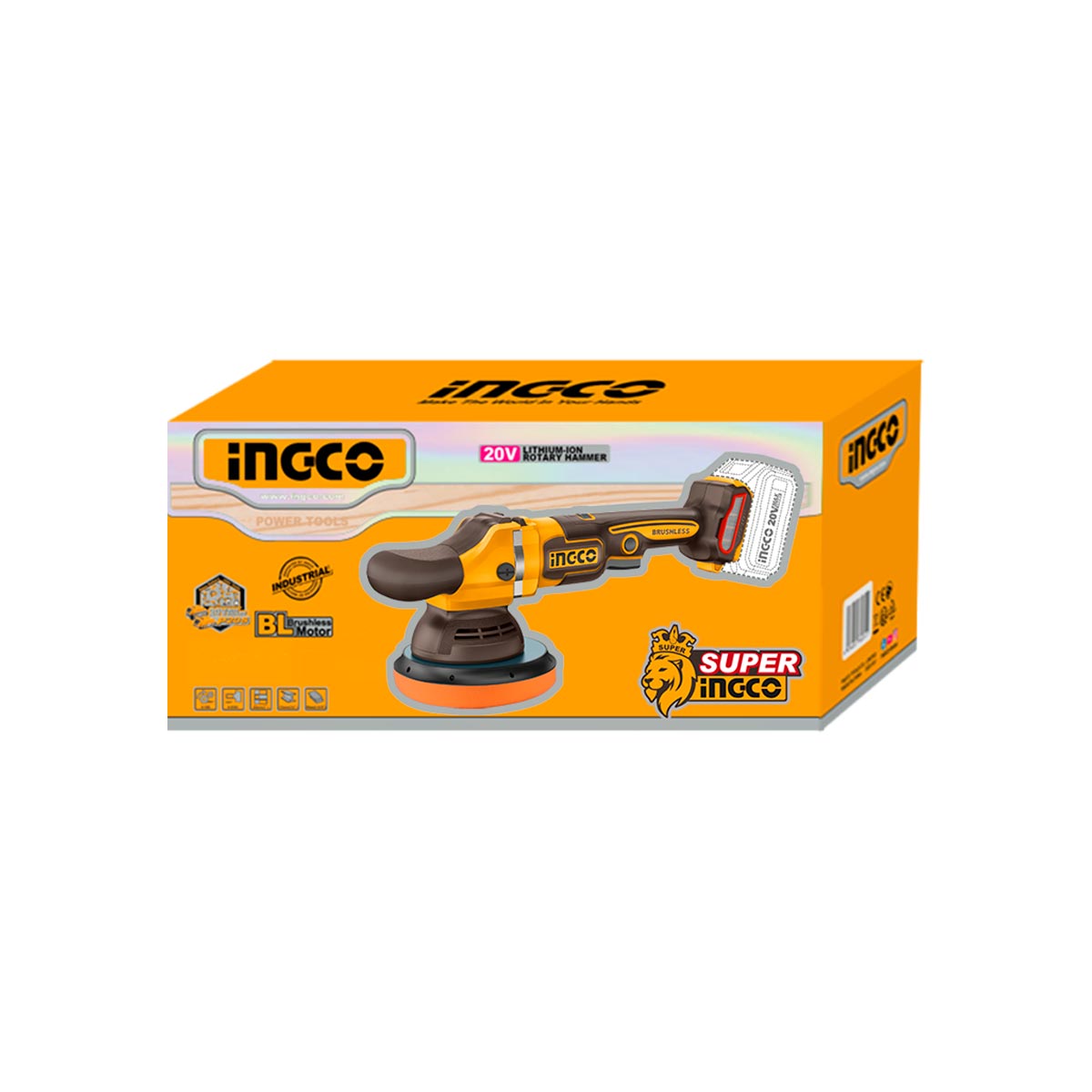Ingco Στιλβωτής Αλοιφαδόρος Μπαταρίας 20V Li-Ion SOLO Φ 150mm