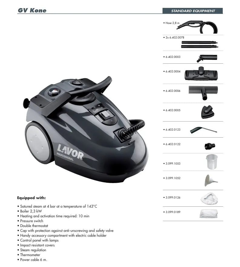Lavor Professional GV Kone Steam επαγγελματικός ατμοκαθαριστής